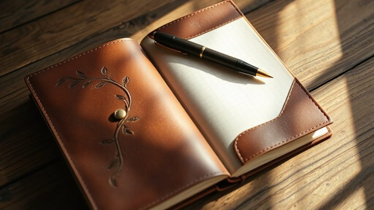handcrafted leather bullet journals