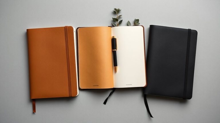minimalist leather bullet journals