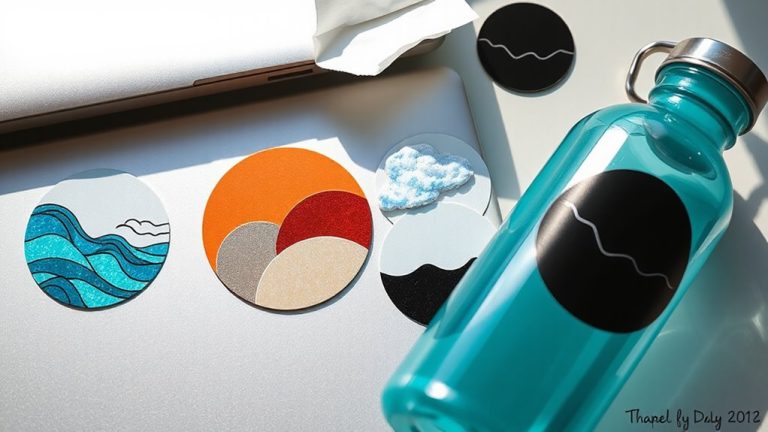 popular laptop and bottle stickers