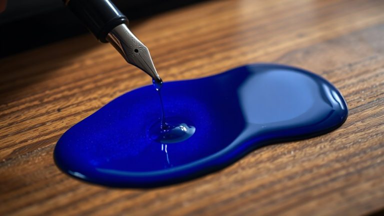 smooth blue fountain pen ink