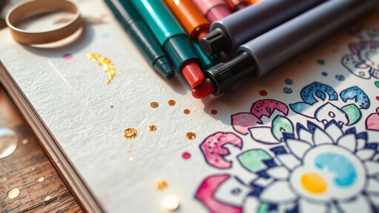 vibrant markers for creative journaling