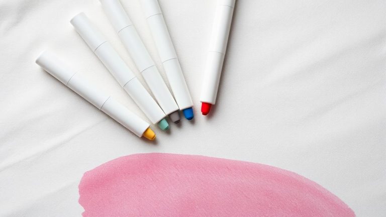 white fabric markers guide